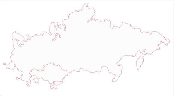 Силуэт карты Российской Федерации и соседних стран